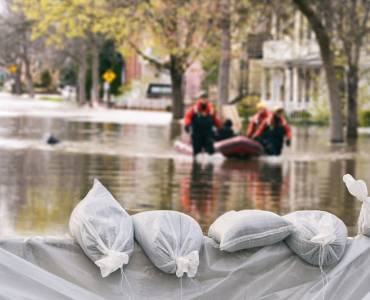 A flooded area