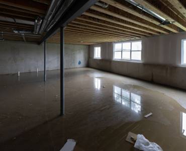 A flooded basement