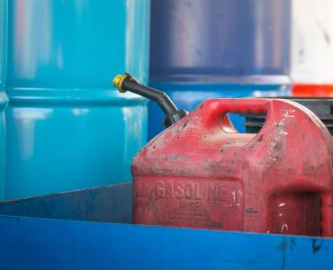 A close-up of a fuel canister
