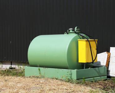 Heating oil tank outdoors