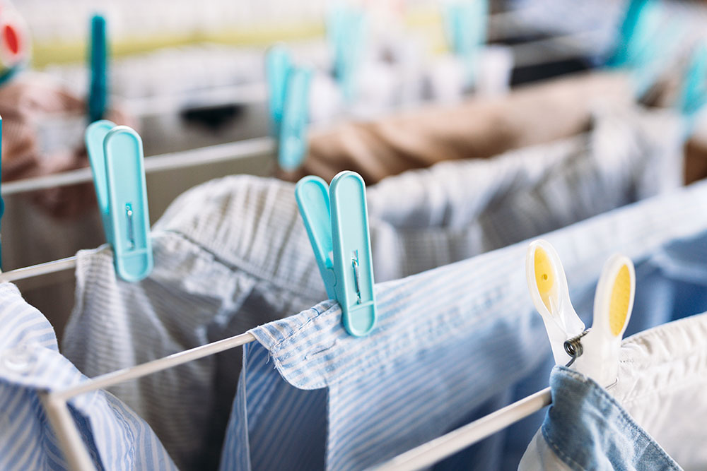 Clothes drying on a clothes horse