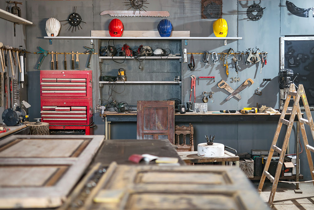 A well-organised garage