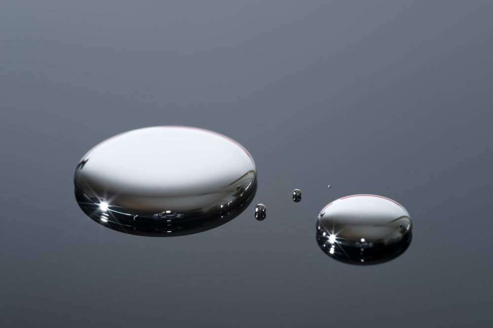 Mercury droplets