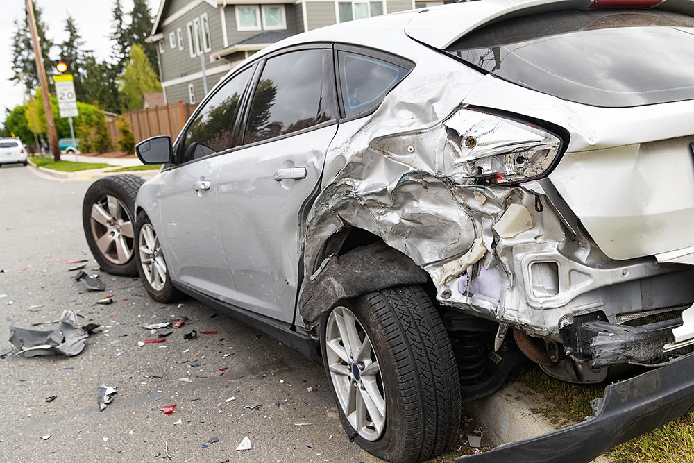 Car accident in the rear