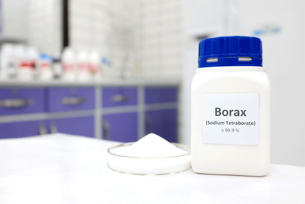 A bottle of borax in a laboratory
