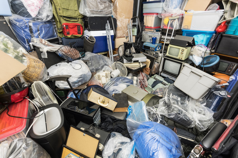 A room inside a hoarder's property