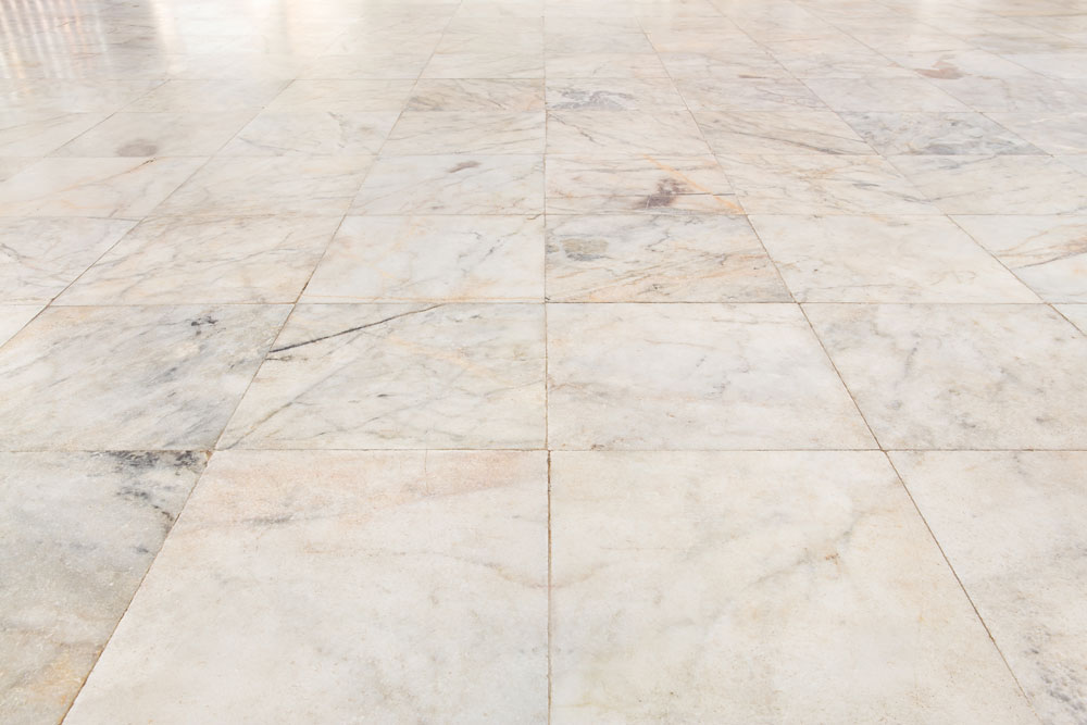 Natural stone floor tiles