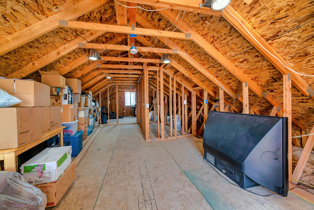 An attic filled with possessions