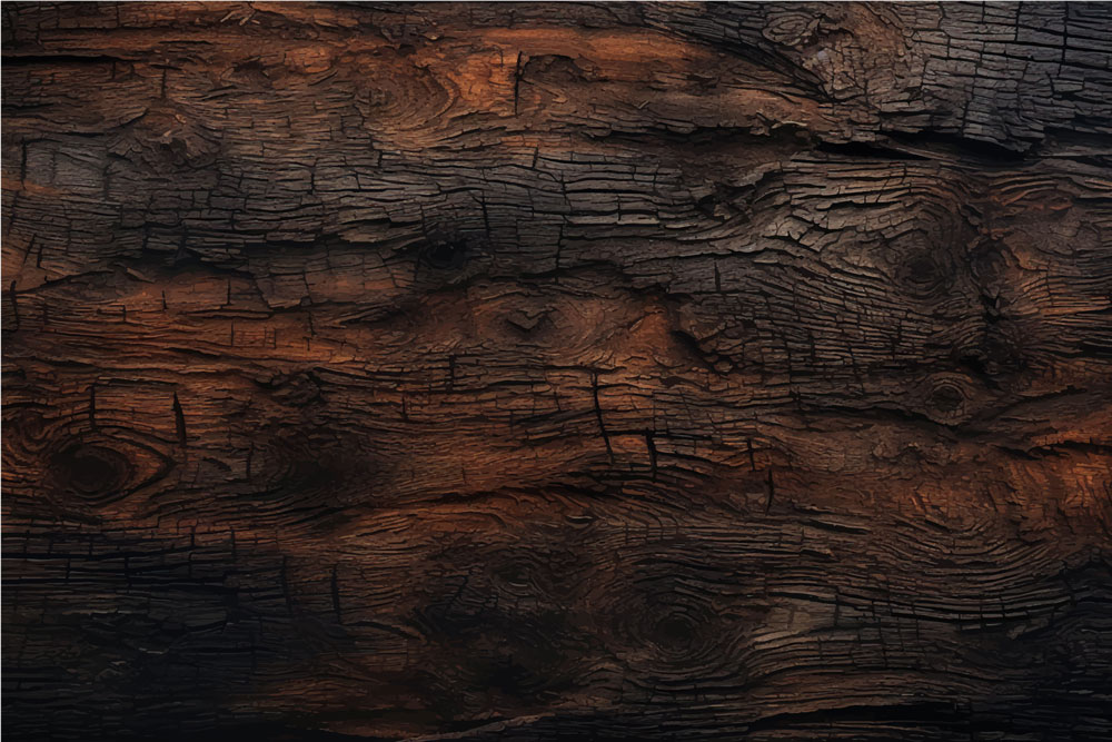 Burnt wood