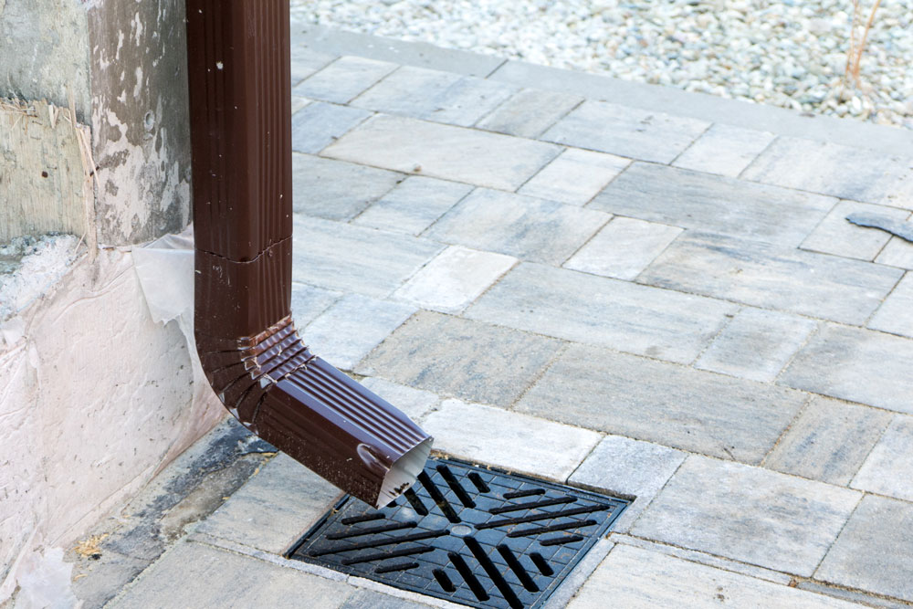 An outside drain