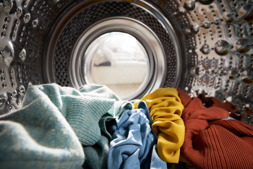 Clothes in a washing machine