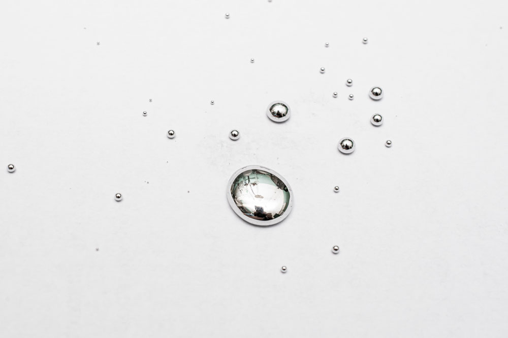 mercury droplets