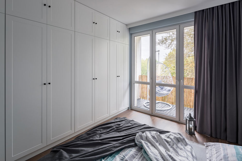 Wardrobe in a bedroom