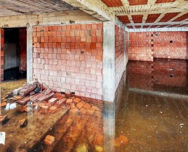 Black water flooded into a basement